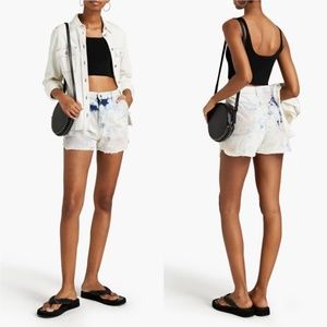 IRO Popi frayed tie-dyed denim shorts